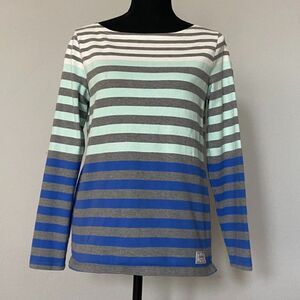Talbots Multicolor Striped Long Sleeve Round Neck Pullover S small